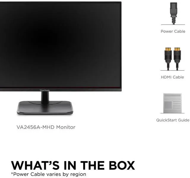Alt view image 8 of 16 - ViewSonic VA2456A-MHD 24 Inch IPS 1080p Monitor with 120Hz, Eye Care, HDMI, DisplayPort, and VGA Inputs for Home and Office