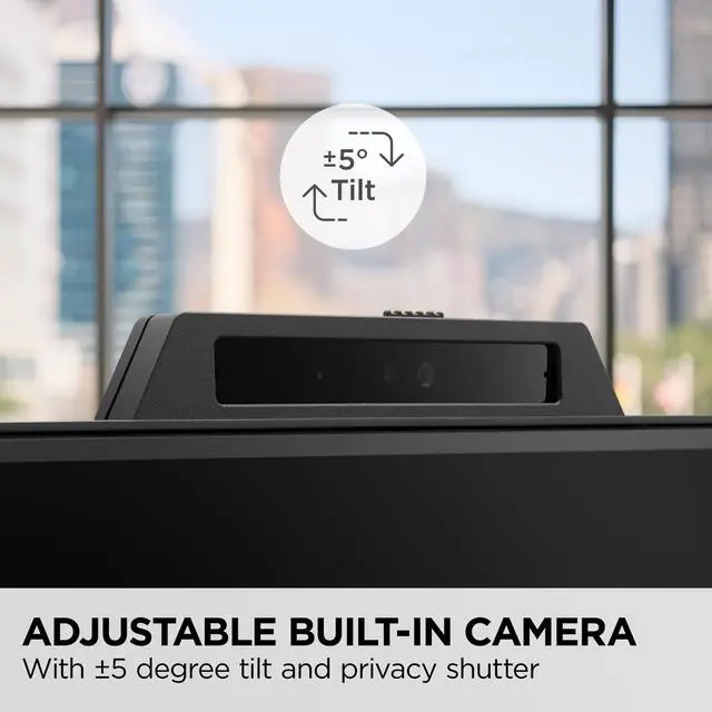 Alt view image 5 of 7 - ViewSonic VG2741V 27 Inch 1080p IPS Video Conferencing Monitor with Integrated Windows Hello Certified IR 5MP Webcam, Built-in Microphone, Advanced Ergonomics, USB C, HDMI, and DisplayPort Inputs