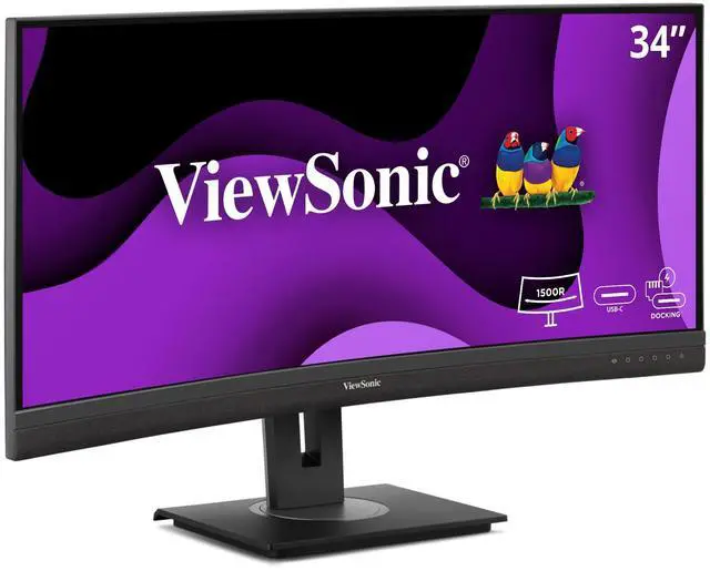 Alt view image 10 of 14 - ViewSonic VG3456CA 34" 21:9 4K Ultra WQHD 100Hz USB-C Docking Curved IPS LED Monitor