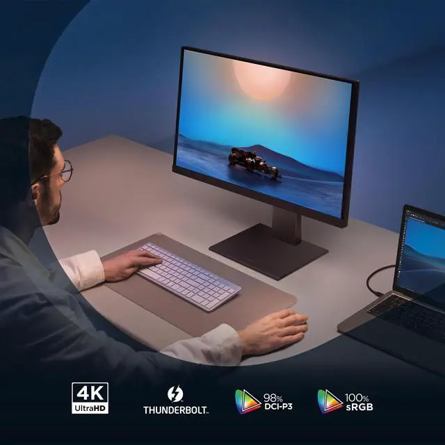 Alt view image 2 of 20 - ViewSonic VP2488-4K 24 Inch 4K Mac-Ready Monitor with 100%sRGB, 98% DCI-P3, Pantone Validated, Advanced Ergonomics, Thunderbolt 4, USB Hub, HDMI, and DP for Home and Office