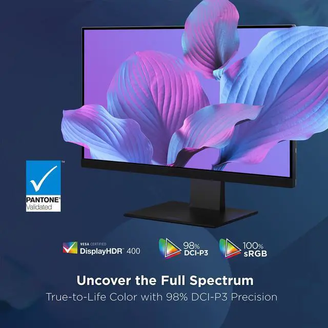 Alt view image 6 of 20 - ViewSonic VP2488-4K 24 Inch 4K Mac-Ready Monitor with 100%sRGB, 98% DCI-P3, Pantone Validated, Advanced Ergonomics, Thunderbolt 4, USB Hub, HDMI, and DP for Home and Office