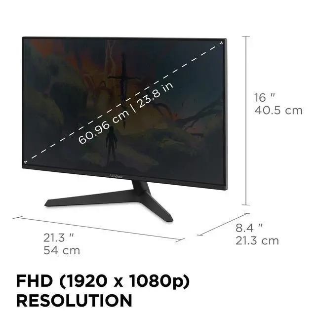 Alt view image 12 of 14 - ViewSonic VX2429 23.8" 16:9 Full HD 200Hz IPS LED Gaming Monitor