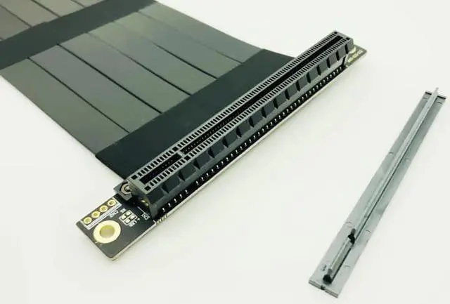 Alt view image 3 of 6 - PCI Express 3.0 High Speed 16X Flexible Cable Extension Adapter Riser Card PC Graphics Cards Connector Cable 23cm PCIe Riser