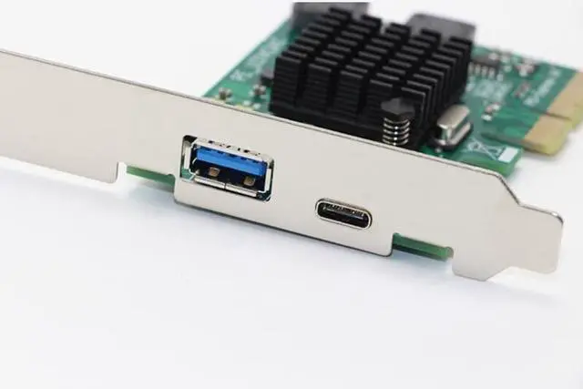 Alt view image 6 of 6 - USB 3.1 Type C PCIe Expansion Card PCI-e to Type C & Type A 3.0 USB Adapter USB 3.1 Gen 3 PCI Express Controller Hub For Desktop