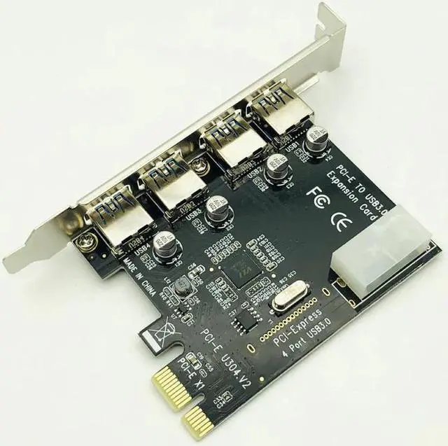 Alt view image 2 of 5 - 1 Set Professional 4 Port PCI-E To USB 3.0 HUB PCI Express Expansion Card Adapter 5 Gbps Speed For Desktop PCI Express USB 3.0