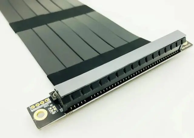 Alt view image 4 of 6 - PCI Express 3.0 High Speed 16X Flexible Cable Extension Adapter Riser Card PC Graphics Cards Connector Cable 23cm PCIe Riser