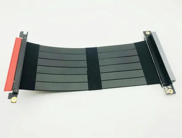 Alt view image 2 of 6 - PCI Express 3.0 High Speed 16X Flexible Cable Extension Adapter Riser Card PC Graphics Cards Connector Cable 23cm PCIe Riser