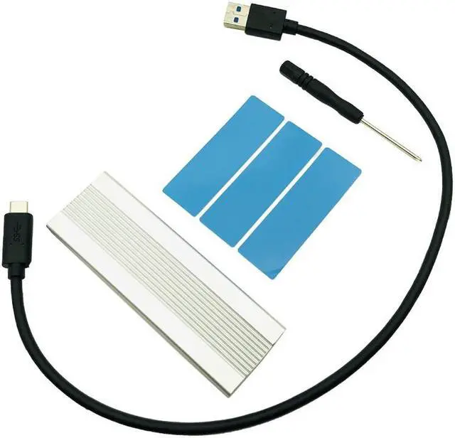 Alt view image 2 of 6 - NVME M.2 Enclosure Full Aluminium HDD Enclosure HDD Case Mobile HDD Box TYPE C 3.1 ASM2362 m.2 USB3.1 PCIE SS D TYPEC SSD M2 Case (Random color)
