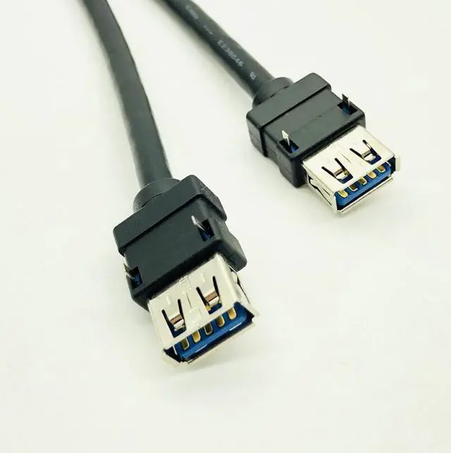 Alt view image 5 of 6 - Misskit USB3.0 Cable USB Connector for PC Front Panel USB Hub USB 3.0 20pin Header Dual Port USB3 Adapter Fixed Foot for DIY Panel Mount