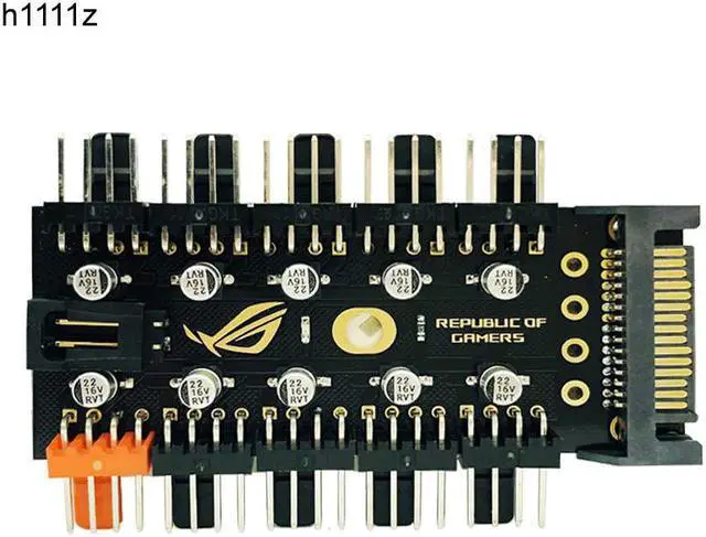 Main image of 1 to 10 PC Cooling Fan Hub Splitter LED Cable PWM SATA 12V Power Supply Speed Controller Adapter For Bitcoin Miner Mining