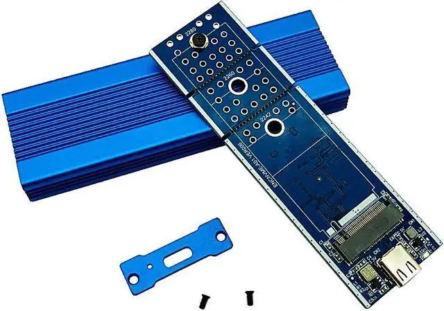 Alt view image 5 of 6 - NVME M.2 Enclosure Full Aluminium HDD Enclosure HDD Case Mobile HDD Box TYPE C 3.1 ASM2362 m.2 USB3.1 PCIE SS D TYPEC SSD M2 Case (Random color)