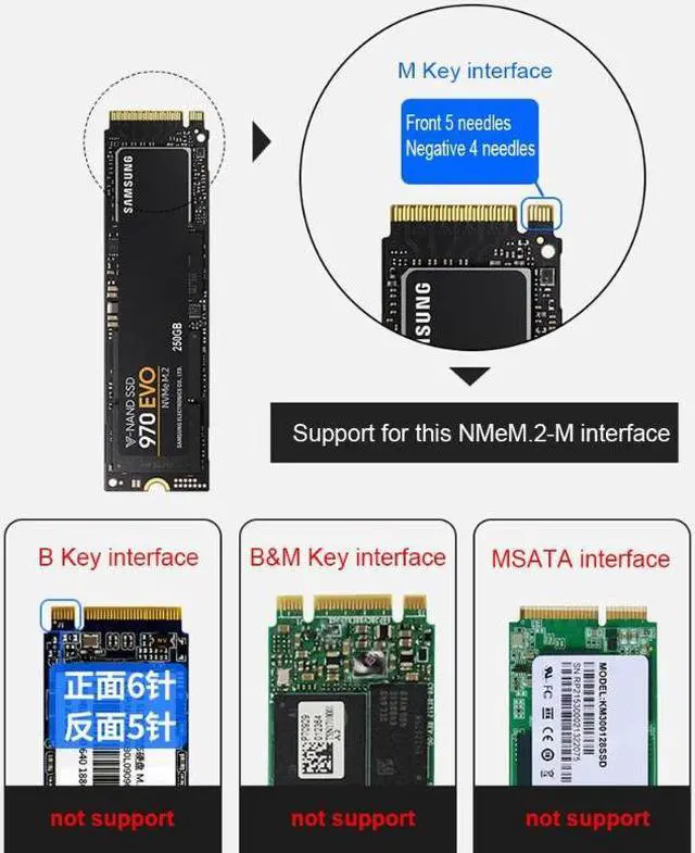 Alt view image 3 of 6 - NVME M.2 Enclosure Full Aluminium HDD Enclosure HDD Case Mobile HDD Box TYPE C 3.1 ASM2362 m.2 USB3.1 PCIE SS D TYPEC SSD M2 Case (Random color)