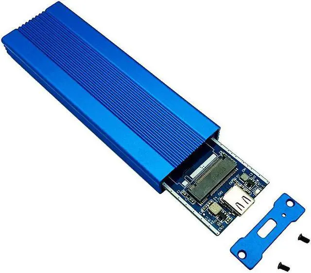 Alt view image 6 of 6 - NVME M.2 Enclosure Full Aluminium HDD Enclosure HDD Case Mobile HDD Box TYPE C 3.1 ASM2362 m.2 USB3.1 PCIE SS D TYPEC SSD M2 Case (Random color)
