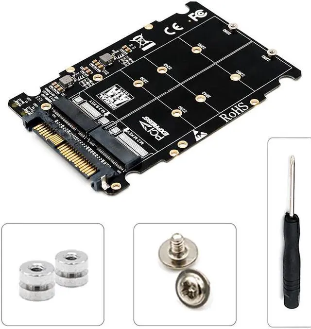 Alt view image 6 of 6 - m.2 nvme ssd Key M Key B SSD to U.2 SFF-8639 Adapter,m2 m key adapter,m.2 nvme to sata (Non-SATA Interface)