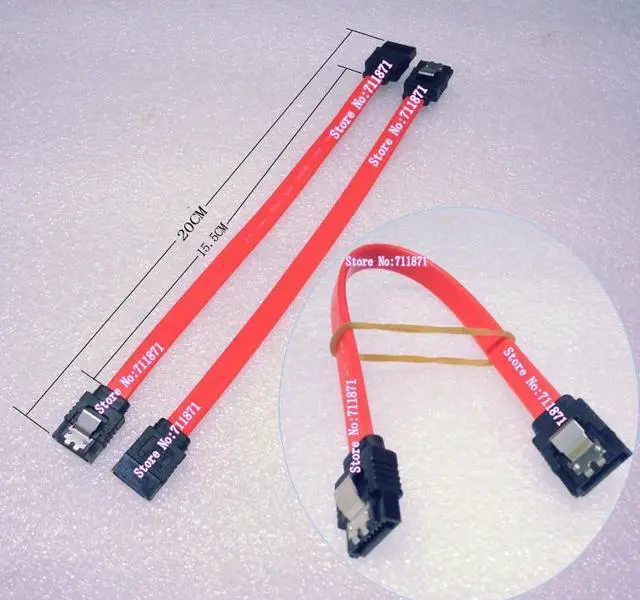 Main image of 20cm Red Short SATA Cable Serial ATA SATA Line Cable DVD-ROM HDD SSD Data SATA Line 2.5 3.5 inch HDD SATA Serial ATA Cord Wire