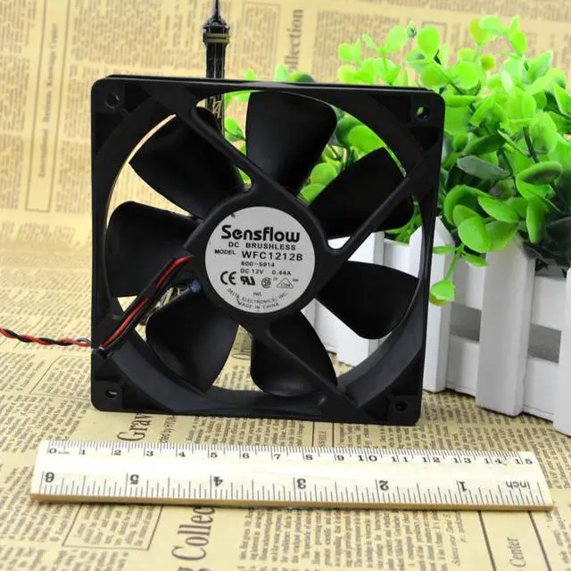 Alt view image 2 of 4 - For Delta Sensflow 12025 double ball cooling fan 12V 0.44A WFC1212B 12cm 2 lines