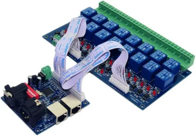 Alt view image 2 of 4 - 16CH Relay Switch DMX512 Controller,Relay Output,DMX Relay Control,16Way Relay Switch DC12V Main-Board & DMX-RELAY-16C