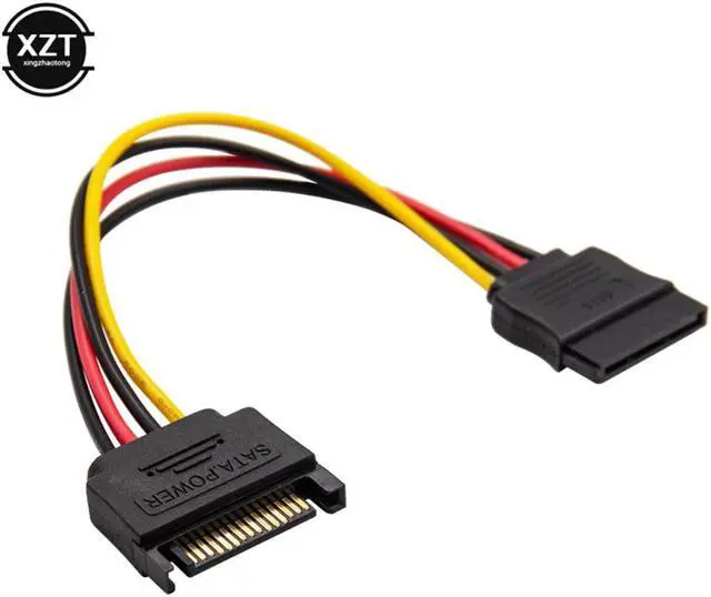 Alt view image 3 of 3 - SATA 15pin Male to Female SATA Hard Disk Power Extension Extender Cabo Cord for PC HDD SSD Power Cables