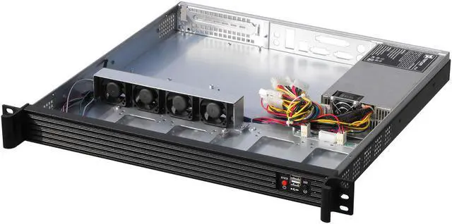 Alt view image 3 of 5 - 1U server case / suitable for installing various motherboards of ATX 12 "× 9.6" and below size / standard 1U power supply with length 7.48-8.26in / empty case