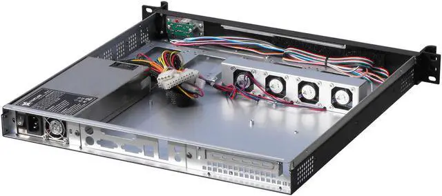 Alt view image 4 of 5 - 1U server case / suitable for installing various motherboards of ATX 12 "× 9.6" and below size / standard 1U power supply with length 7.48-8.26in / empty case