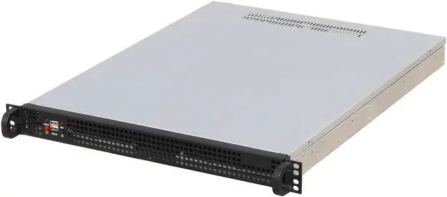 Alt view image 3 of 6 - 1U server chassis / 4 standard 3.5 "hard drive bays or 8 standard 2.5" hard drive bays / 3 4028 double ball fans in the fan shelf / empty chassis