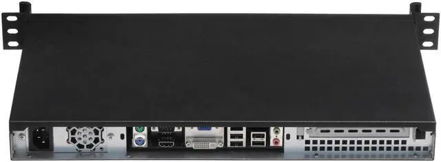 Alt view image 2 of 5 - 1U Server Chassis / Standard 19 "rack-mount server chassis / Aluminum ears and handles / Suitable for installation of 170mm * 170mm (Mini-ITX) motherboard / empty chassis