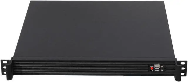Main image of 1U server case / suitable for installing various motherboards of ATX 12 "× 9.6" and below size / standard 1U power supply with length 7.48-8.26in / empty case