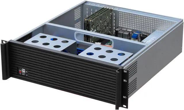 Alt view image 4 of 7 - 3U server chassis / standard 19-inch rack server chassis / suitable for installing various motherboards of ATX 12 "× 9.6" and below size / empty chassis