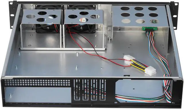 Alt view image 3 of 4 - 2U server chassis / standard 19-inch rack server chassis / suitable for installing various motherboards of ATX 12 "× 9.6" and below size / 4 standard 3.5 "hard disk bays / four slots empty chassis