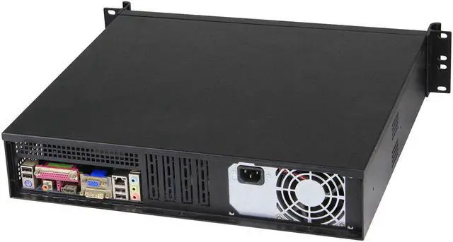 Alt view image 7 of 7 - 2U server chassis, standard 19-inch rack-mounted server chassis, front panel, mounting ears and handles are aluminum profiles/ Four-slot rear window (empty chassis)