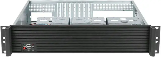 Alt view image 2 of 6 - 2U server chassis / standard 19-inch rack server chassis / suitable for installing various motherboards of ATX 12 "× 9.6" and below size / 6 standard 3.5 "HDD / 7-slot rear window empty chassis
