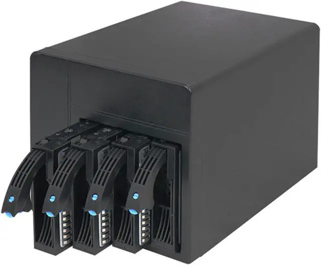 Alt view image 4 of 5 - 4-bay NAS chassis / ATX DIY hot-swappable IPFS server mini mini-itx empty chassis / + Enhance1U 250W power supply
