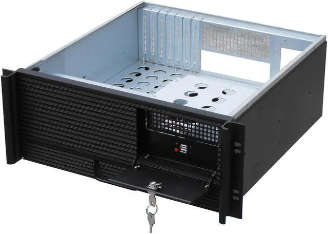 Alt view image 4 of 5 - 4U industrial integrated chassis / standard 19-inch rack-mounted industrial control chassis / 4 standard 3.5-inch hard disk slots (including 2 hot-swappable hard disk slots) / empty chassis
