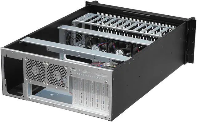 Alt view image 5 of 5 - Internet cafe server chassis / standard 19-inch rack-mounted server chassis / suitable for various motherboards of E-ATX 12 × 13 inches and below / empty chassis