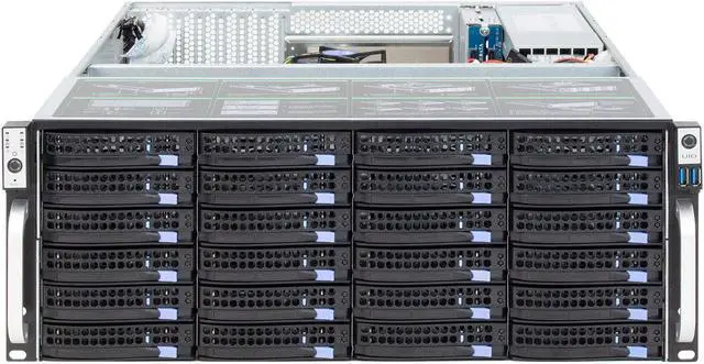 Alt view image 5 of 6 - 36-bay storage server 4U chassis / equipped with 12Gb / s Expander expansion backplane, Mini-sas HD (SFF8643) interface, with temperature control, with SGPIO, with time-sharing start / empty chassis