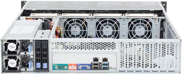 Alt view image 3 of 6 - 2U Rackmount Hotswap server Case / equipped with 6Gb / s Expander expansion backplane, Mini-sas (SFF8087) interface, with temperature control, with SGPIO, with time-sharing start / empty chassis