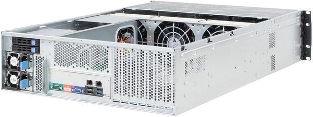 Alt view image 3 of 7 - 3URackmount Hotswap server Case / equipped with 12Gb / s Expander expansion backplane, Mini-sas HD (SFF8643) interface, with temperature control, with SGPIO, with time-sharing start / empty chassis