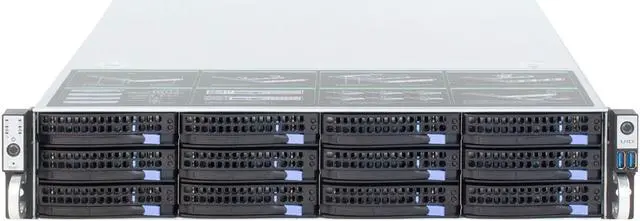 Alt view image 2 of 6 - 2U Rackmount Hotswap server Case / equipped with 6Gb / s Expander expansion backplane, Mini-sas (SFF8087) interface, with temperature control, with SGPIO, with time-sharing start / empty chassis