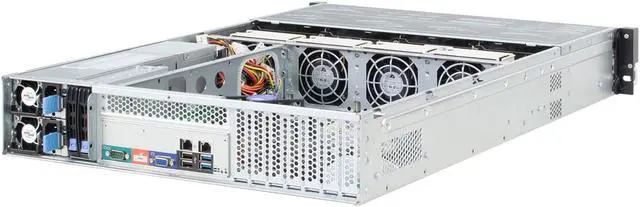 Alt view image 6 of 6 - 2U Rackmount Hotswap server Case / equipped with 6Gb / s Expander expansion backplane, Mini-sas (SFF8087) interface, with temperature control, with SGPIO, with time-sharing start / empty chassis