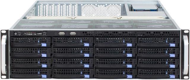 Alt view image 6 of 7 - 3URackmount Hotswap server Case / equipped with 12Gb / s Expander expansion backplane, Mini-sas HD (SFF8643) interface, with temperature control, with SGPIO, with time-sharing start / empty chassis