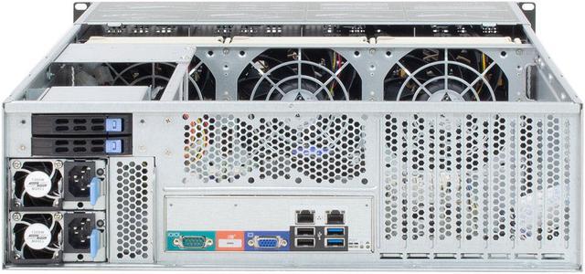 Alt view image 5 of 7 - 3URackmount Hotswap server Case / equipped with 12Gb / s Expander expansion backplane, Mini-sas HD (SFF8643) interface, with temperature control, with SGPIO, with time-sharing start / empty chassis