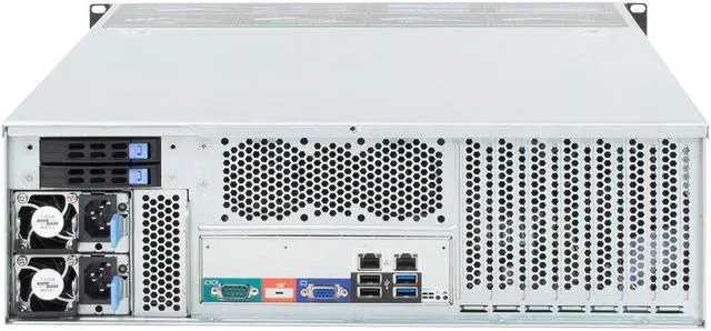 Alt view image 6 of 7 - 3U hot-swap server chassis / equipped with 6Gb / s Expander expansion backplane, Mini-sas interface (SFF8087), with temperature control, with SGPIO, with time-sharing boot / empty chassis