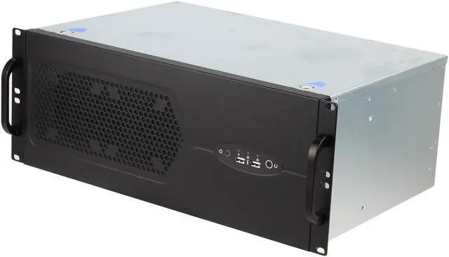 Main image of 4U300 server chassis  Compatible motherboard: standard ATX following motherboard Size: L300*W437.5*H176.5MM  empty chassis