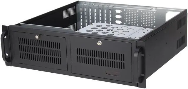 Alt view image 5 of 7 - 3U industrial control server storage case 1.2mm SGCC comes standard with 2 8025B fans standard 13*12 or less motherboard position 2U power supply position empty chassis