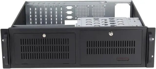 Alt view image 6 of 7 - 3U industrial control server storage case 1.2mm SGCC comes standard with 2 8025B fans standard 13*12 or less motherboard position 2U power supply position empty chassis
