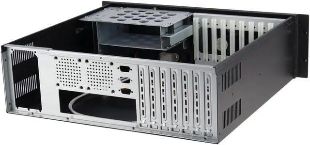 Alt view image 4 of 7 - 3U industrial control server storage case 1.2mm SGCC comes standard with 2 8025B fans standard 13*12 or less motherboard position 2U power supply position empty chassis