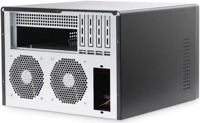 Alt view image 3 of 7 - 8bay vertical plug-in NAS storage hot-swappable chassis, 8 hot-plug 3.5HDD, compatible with 2.5 SSD, 2 4-bit hard disk backplanes, 6GB SATA, suitable for motherboard micro-atx (9.6*9.6) empty chassis