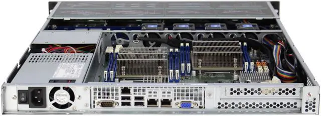 Alt view image 4 of 7 - 1U hot swappable 4-bit hard disk direct attached 6GB/SATA backplane storage server empty chassis
