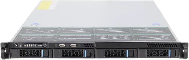 Main image of 1U hot swappable 4-bit hard disk direct attached 6GB/SATA backplane storage server empty chassis