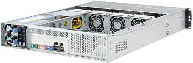Alt view image 4 of 7 - 2U hot swappable 8-bay storage server directly connected 6GB/SATA backplane for E-ATX motherboard empty chassis